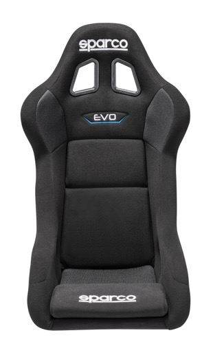 SPARCO EVO QRT Сиденье для автоспорта, черное, FIA, вес 7.3 кг, размер M.
