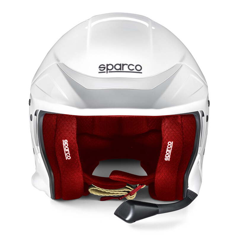 SPARCO FLUX RJ-I Шлем для автоспорта, (FIA 8859-2024), белый с красным, р-р ML (59)
