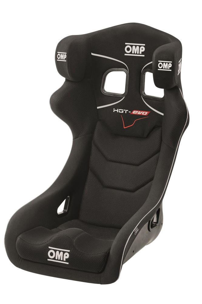 OMP HGT EVO Сиденье для автоспорта, FIA 8855-2021, совместимо с Hans, чёрное 