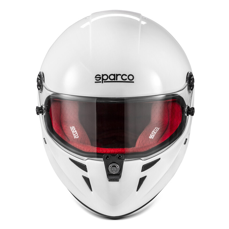 SPARCO STEALTH RF Шлем для автоспорта, (FIA 8859-2024), белый с красным, р-р XL (61)