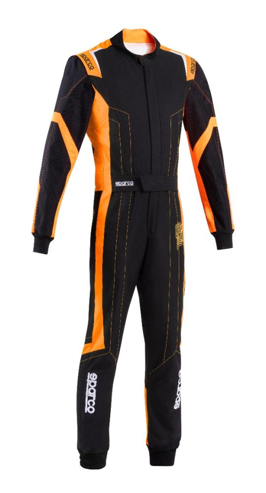 SPARCO THUNDER ADVANCED Комбинезон для картинга детский, FIA 8877-2022 чёрный c оранжевым, р-р 140