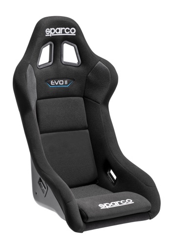 SPARCO EVO II QRT Сиденье для автоспорта, черное, FIA, вес 7,8 кг, размер L