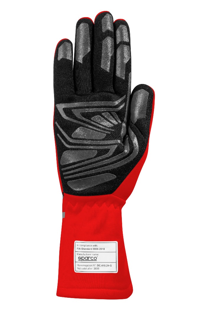 SPARCO LAND+ Перчатки для автоспорта, FIA 8856-2018, красные, р-р 11