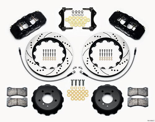 WILWOOD BMW E90 325i/328i/330i/335i Комплект тормозной системы перед, 6 порш, AERO6, черный