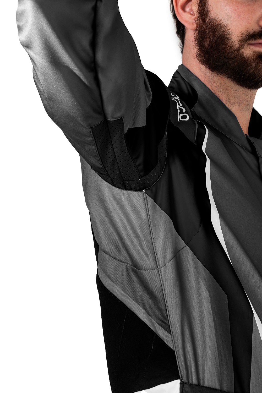 SPARCO PRIME-K 46 Комбинезон для картинга, FIA 8877-2022, черно-серый с белыми вставками, р-р 44