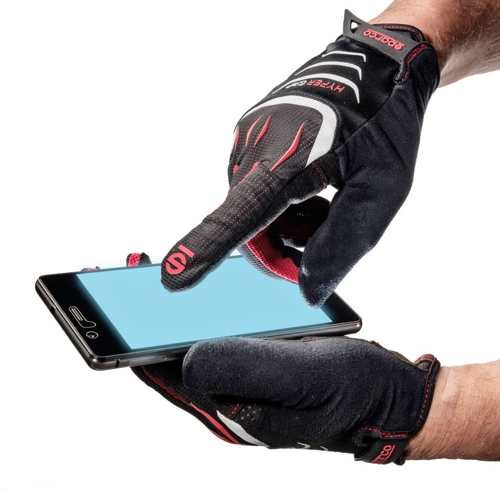 SPARCO HYPERGRIP Игровые перчатки, перфорированые, черные с красным, р-р 8 (S)