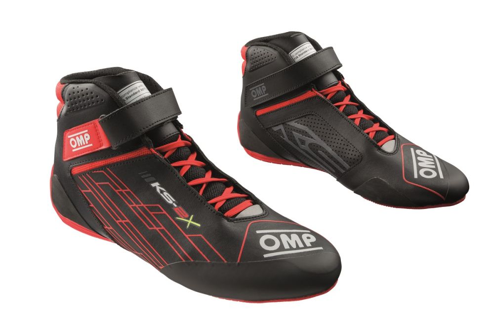 OMP KS-2X Ботинки для картинга, FIA 8877-2022, чёрные с красным, р-р 40