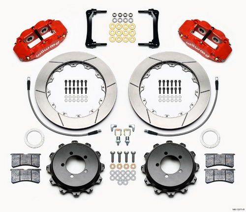 WILWOOD SUBARU BRZ 2012- Задняя тормозная система (4 порш слотированые диски крас)