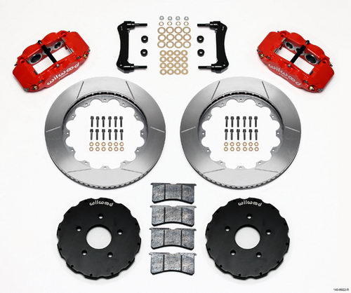 WILWOOD CHEVROLET CORVETTE C6 Тормозная система, перед, 6порш, Superlite, 355мм с насечками, красный