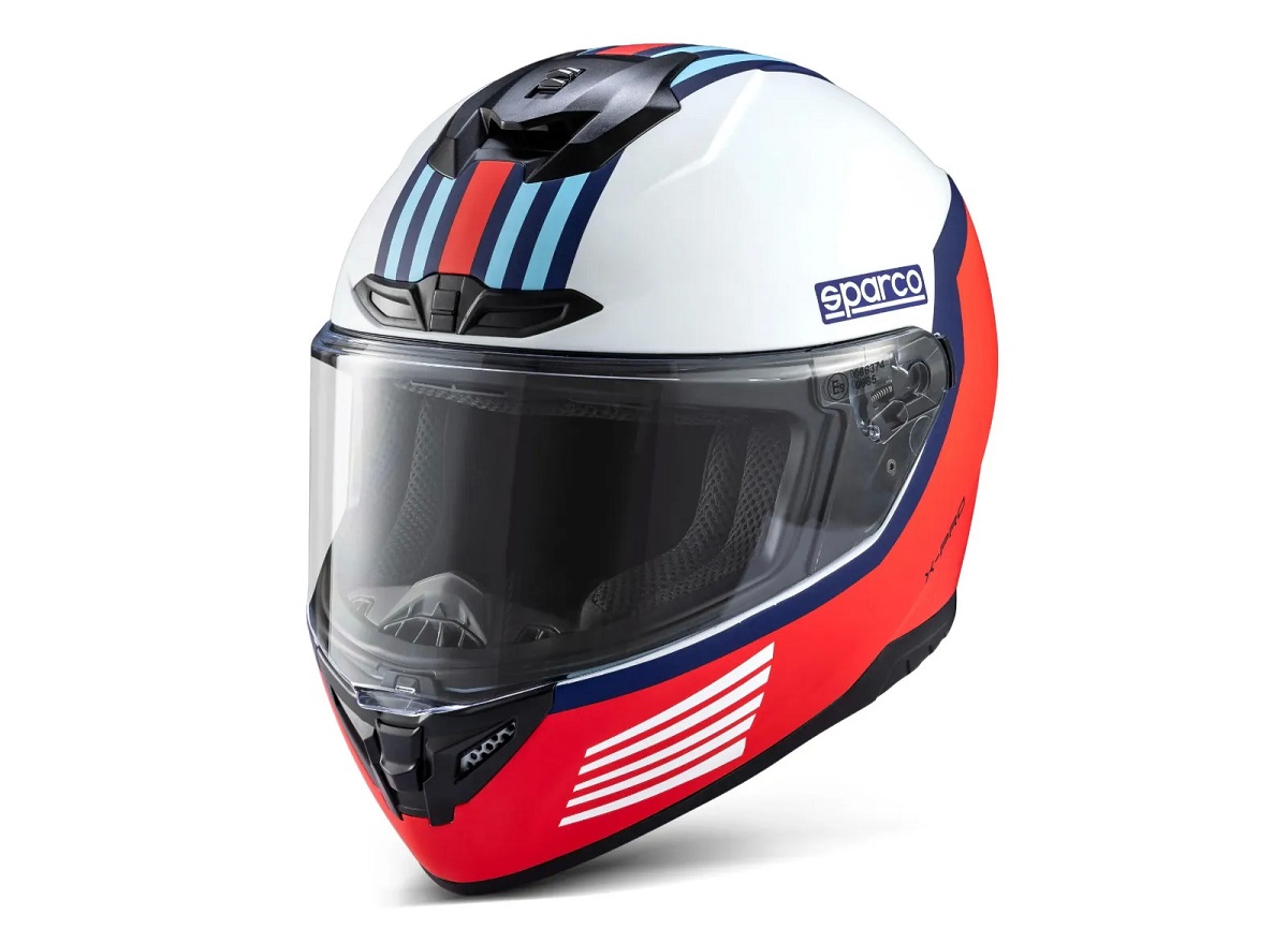 SPARCO X-PRO MARTINI RACING Шлем закрытый для картинга и трек-дней, (ECE 22.06), белый, размер S