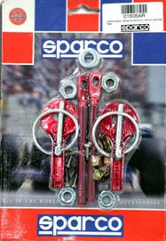 SPARCO Замки капота красные (алюминий)