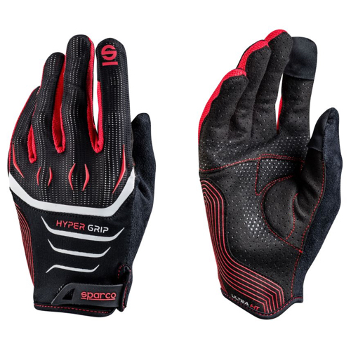SPARCO HYPERGRIP Игровые перчатки, перфорированые, черные с красным, р-р 9 (M) SPARCO HYPERGRIP Игровые перчатки, перфорированые, черные с красным, р-р 9 (M)