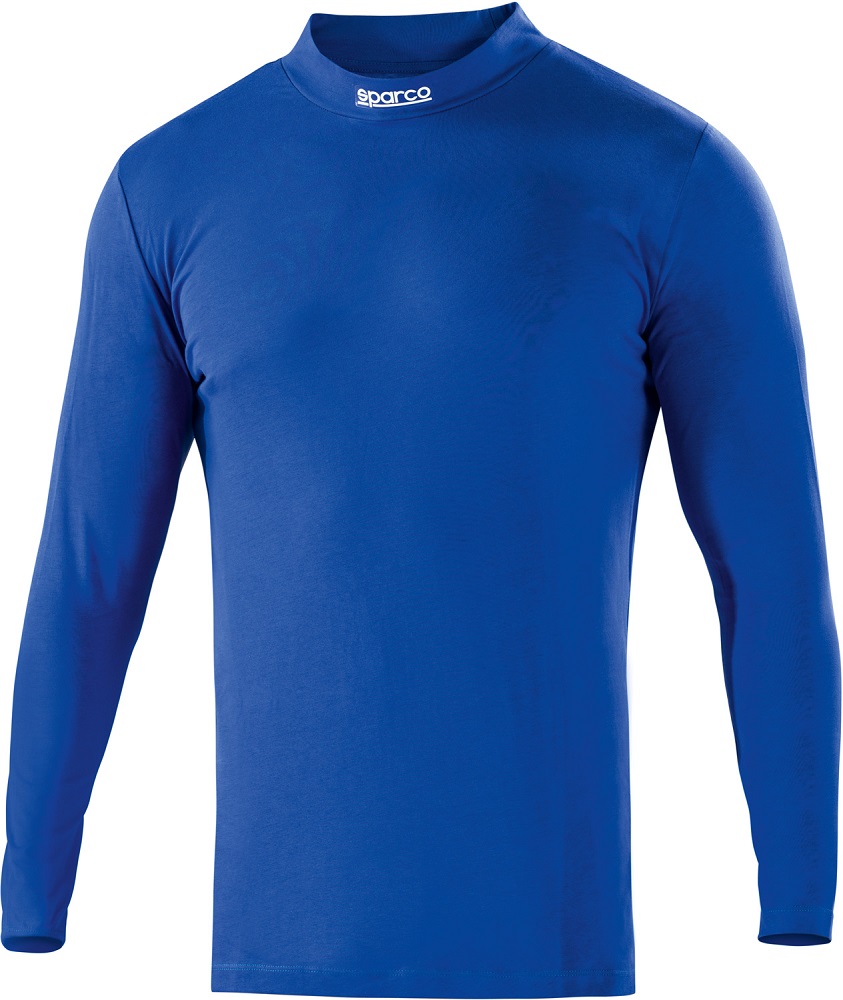 SPARCO B-ROOKIE HIGH COLLAR Футболка c воротником, картинг, синяя, хлопок, размер XS