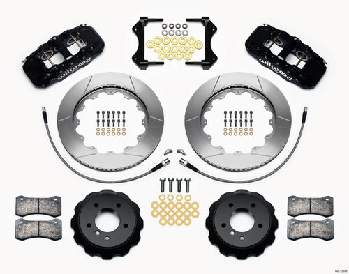 WILWOOD BMW E92/E93 325i/328i/330i/335i Комплект тормозной системы перед, 6 порш, AERO6, черный
