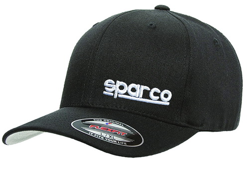 SPARCO FLEXFIT  Бейсболка черная, хлопок, р-р L/XL