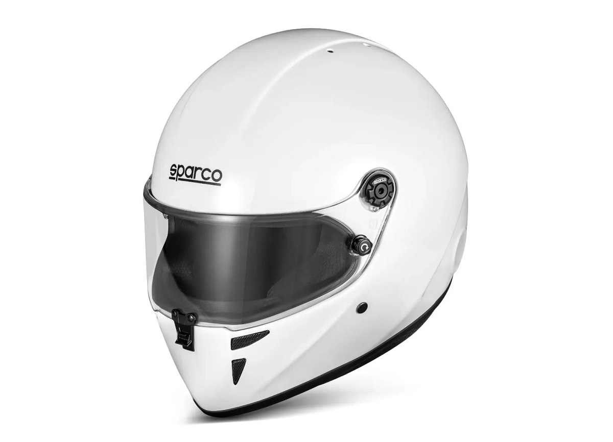 SPARCO STEALTH CMR Шлем для картинга детский (Snell-FIA CMR-2016), белый, р-р L (59-60)