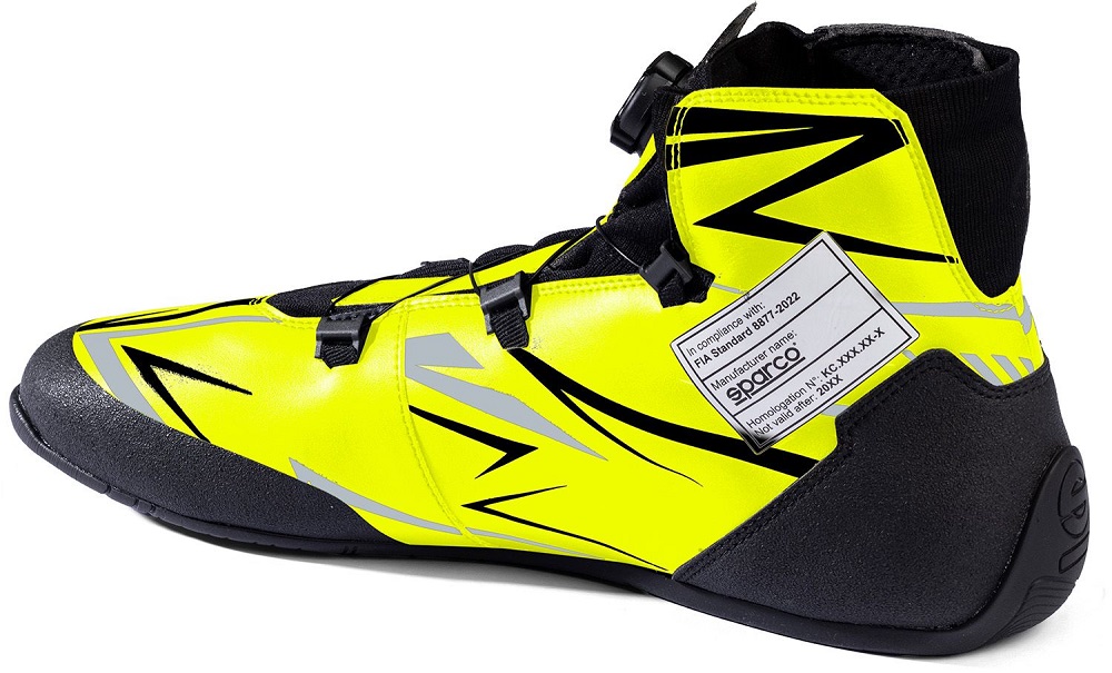 SPARCO K-RAPID Ботинки для картинга, FIA 8877-2022. жёлтые с черным, р-р 48