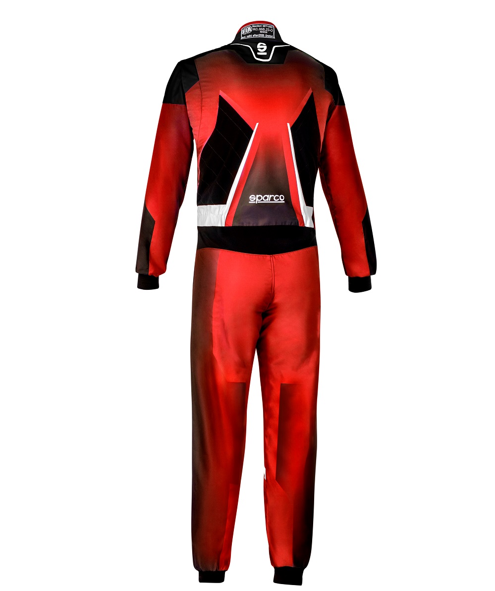 SPARCO PRIME-K 46 Комбинезон для картинга, FIA 8877-2022, красно-черный с белыми вставками, р-р 56