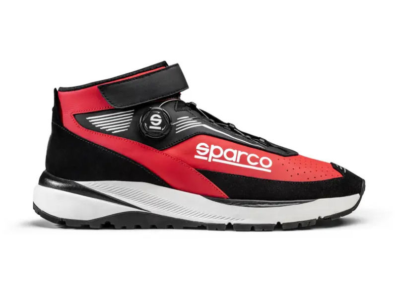 SPARCO CHRONO Ботинки штурмана для автоспорта, чёрные с красным, FIA 8856-2018, размер 47