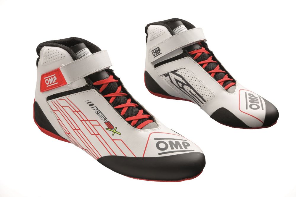 OMP KS-2X Ботинки для картинга, FIA 8877-2022, белые с красным, р-р 44