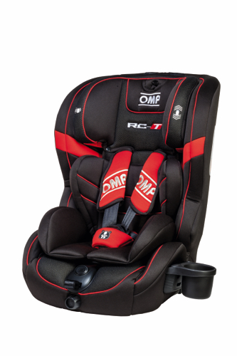 OMP RC-T Детское автокресло, чёрно-красное, возврастная группа от 9 до 36 кг (от 9 мес до 12 лет)