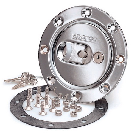 SPARCO Лючок бензобака с ключом, хром