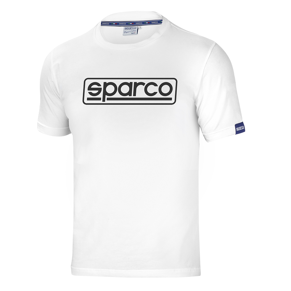 SPARCO FRAME Футболка хлопок, белая с логотипом, размер L