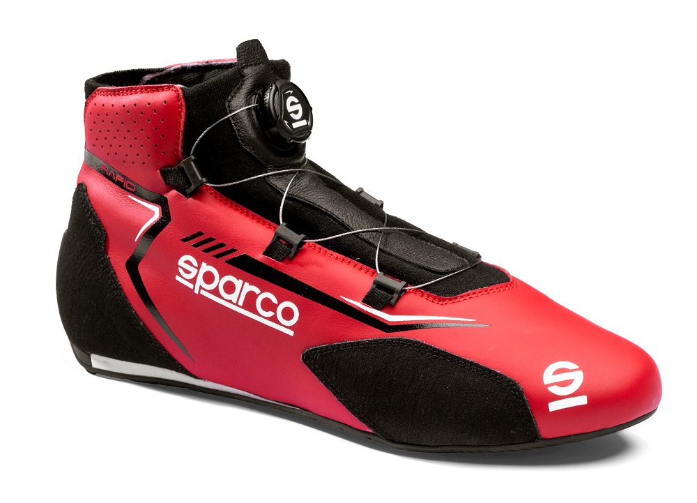 SPARCO RAPID Ботинки для автоспорта, FIA 8856-2018, красные с чёрным, р-р 48