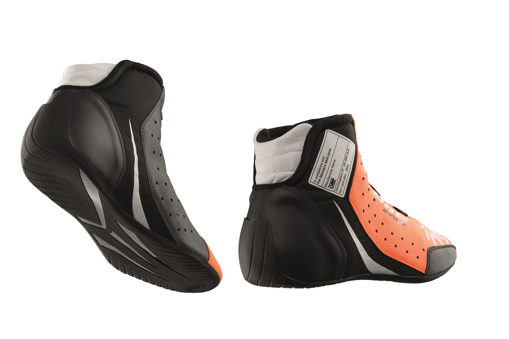 OMP ONE EVO XR RACE Ботинки для автоспорта, FIA 8856-2018, оранжевые - антрацит , размер 46