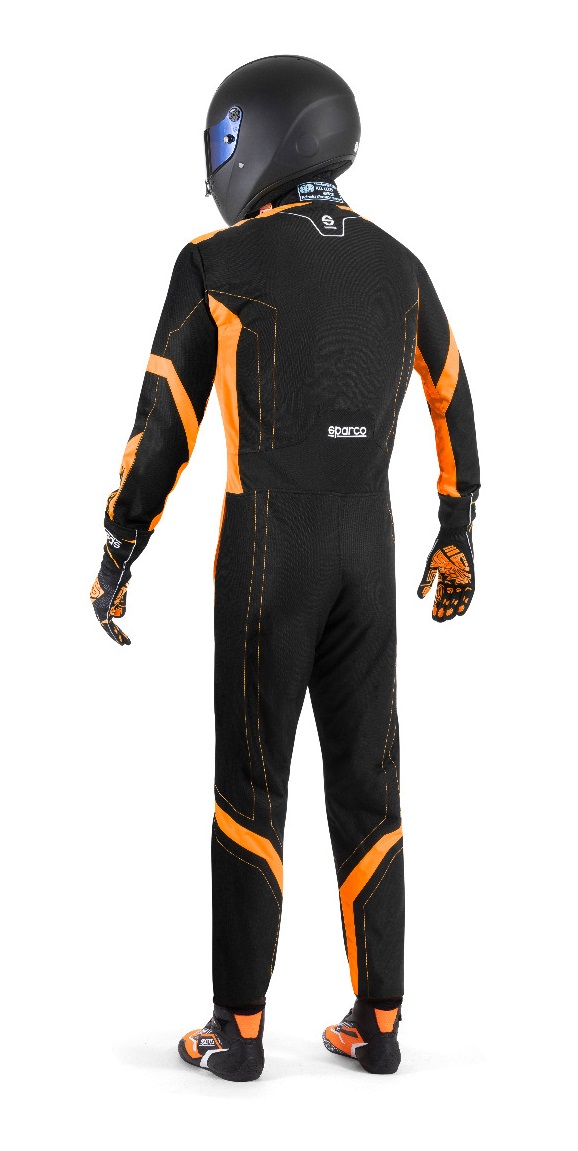 SPARCO THUNDER ADVANCED Комбинезон для картинга, FIA 8877-2022 чёрный c оранжевым, р-р M