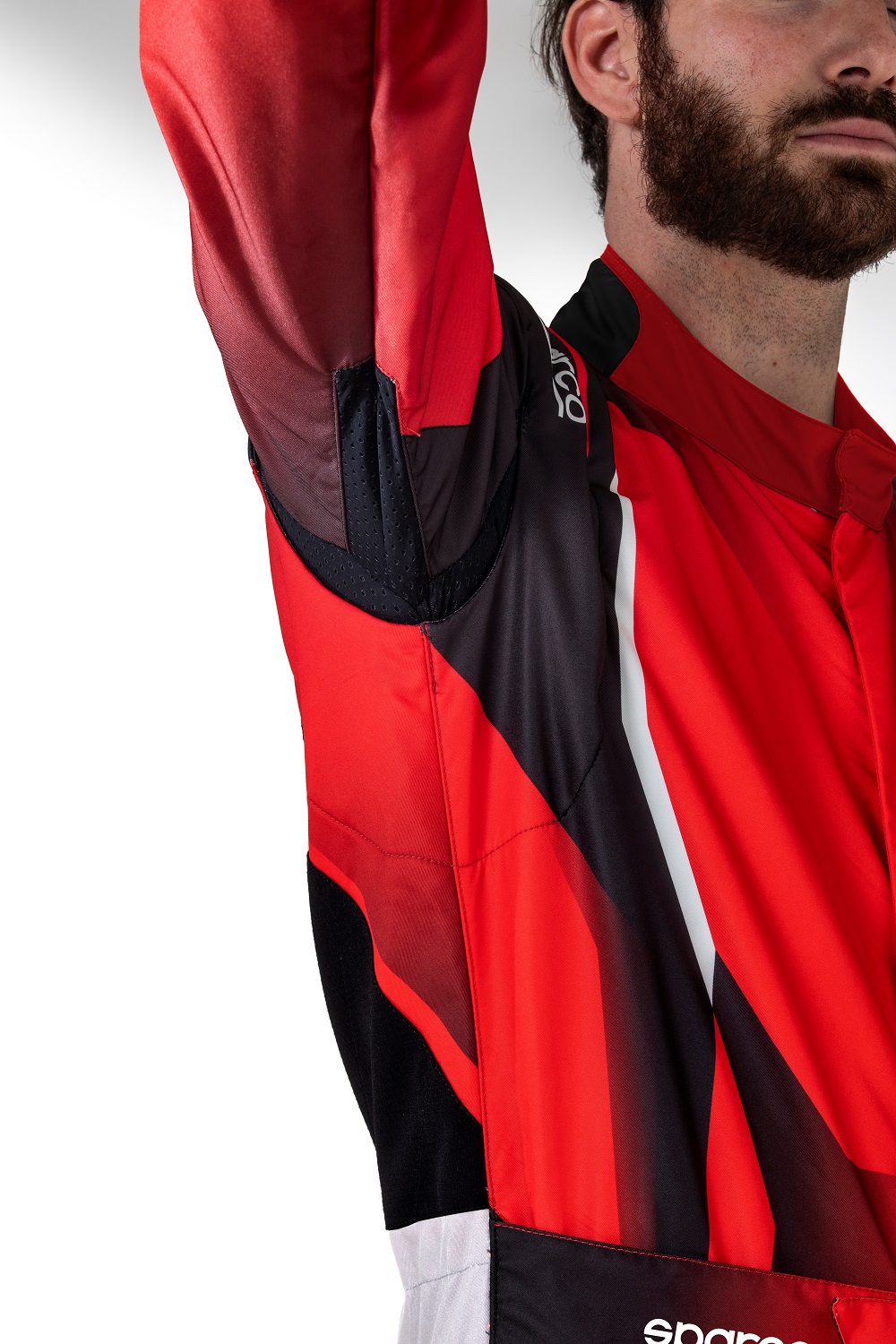 SPARCO PRIME-K 46 Комбинезон для картинга, FIA 8877-2022, красно-черный с белыми вставками, р-р 56