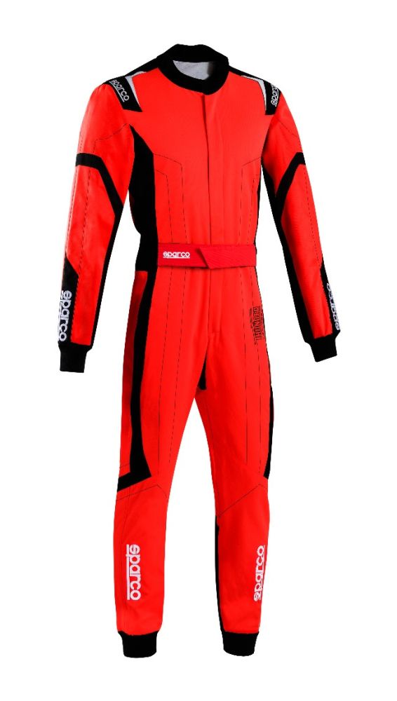 SPARCO THUNDER ADVANCED Комбинезон для картинга детский, FIA 8877-2022 красный c черным, р-р 140