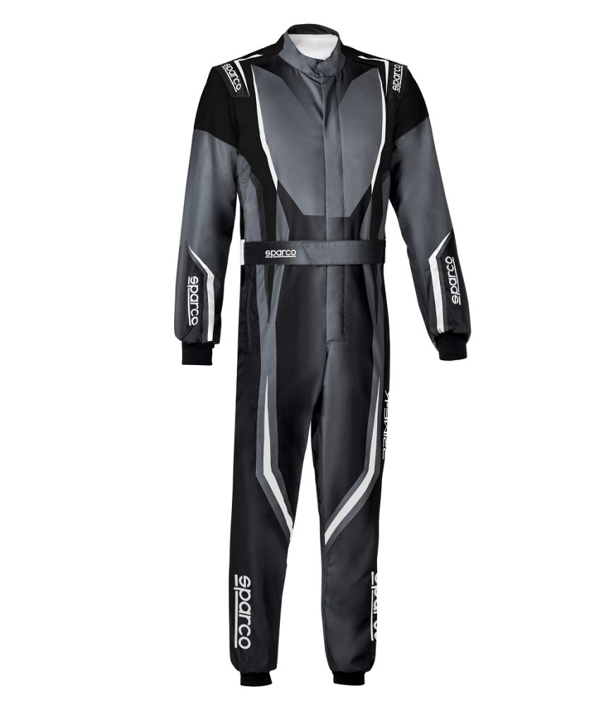SPARCO PRIME-K 46 Комбинезон для картинга, FIA 8877-2022, черно-серый с белыми вставками, р-р 48
