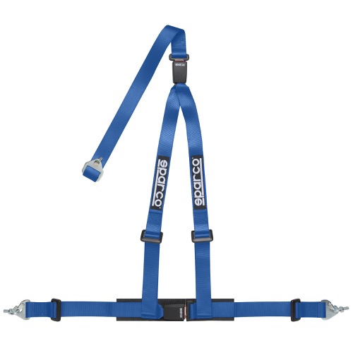 SPARCO Ремни DF1 3х точечные 2", тюнинг, омологация ECE, 2 замка, синие
