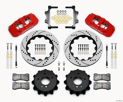 WILWOOD BMW E90 325i/328i/330i/335i Комплект тормозной системы зад, 4 поршневой, красный