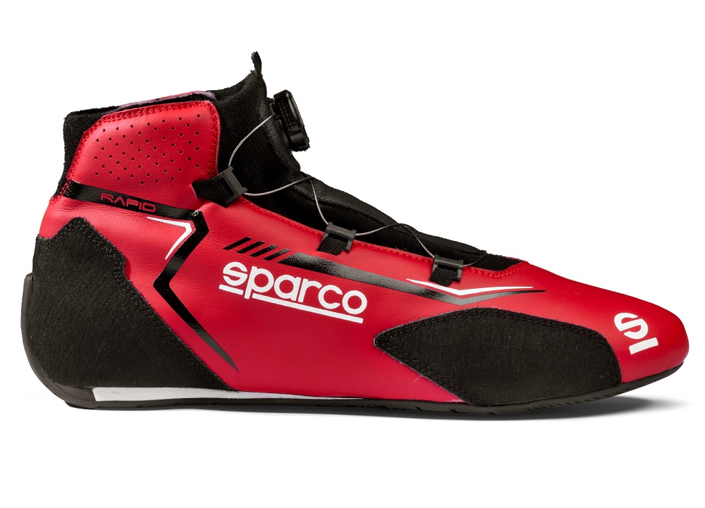 SPARCO RAPID Ботинки для автоспорта, FIA 8856-2018, красные с чёрным, р-р 41