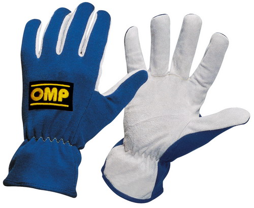 OMP NEW RALLY Перчатки для автоспорта, номекс-замша, синие, p-p L OMP NEW RALLY Перчатки для автоспорта, номекс-замша, синие, p-p L