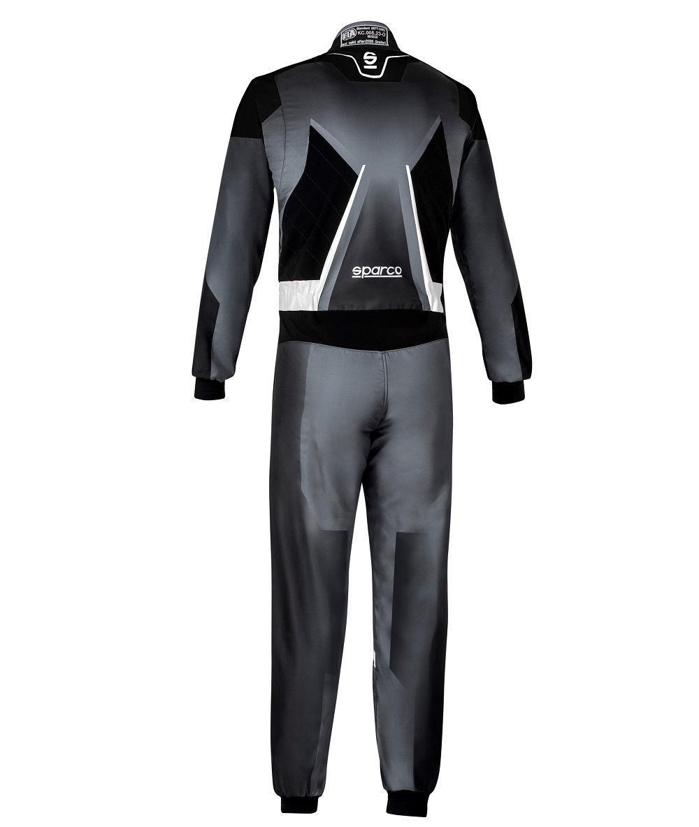 SPARCO PRIME-K 46 Комбинезон для картинга, FIA 8877-2022, черно-серый с белыми вставками, р-р 44
