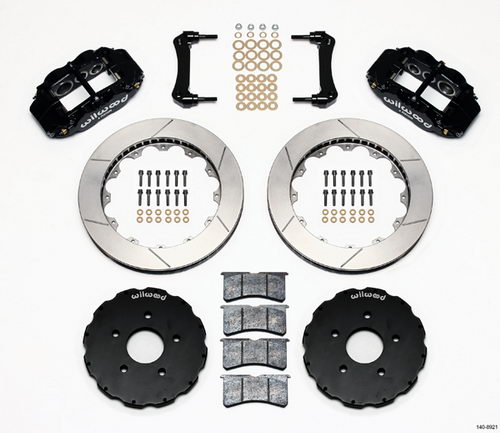 WILWOOD CHEVROLET CORVETTE C6 Тормозная система, перед, 6порш, Superlite, 332 мм с насечками, черный