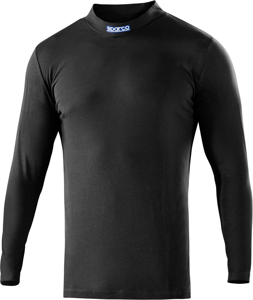 SPARCO B-ROOKIE HIGH COLLAR Футболка c воротником, картинг, чёрная, хлопок, размер M SPARCO B-ROOKIE HIGH COLLAR Футболка c воротником, картинг, чёрная, хлопок, размер M