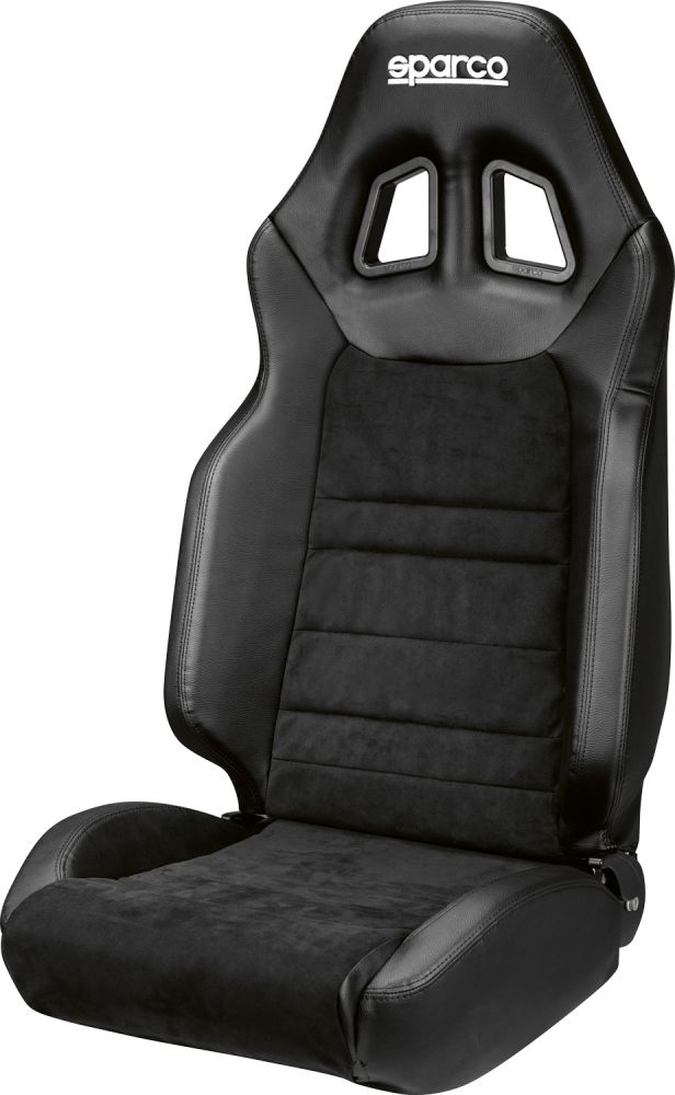 SPARCO R100+ Сиденье тюнинг микрофибра + искуственная кожа, черное 