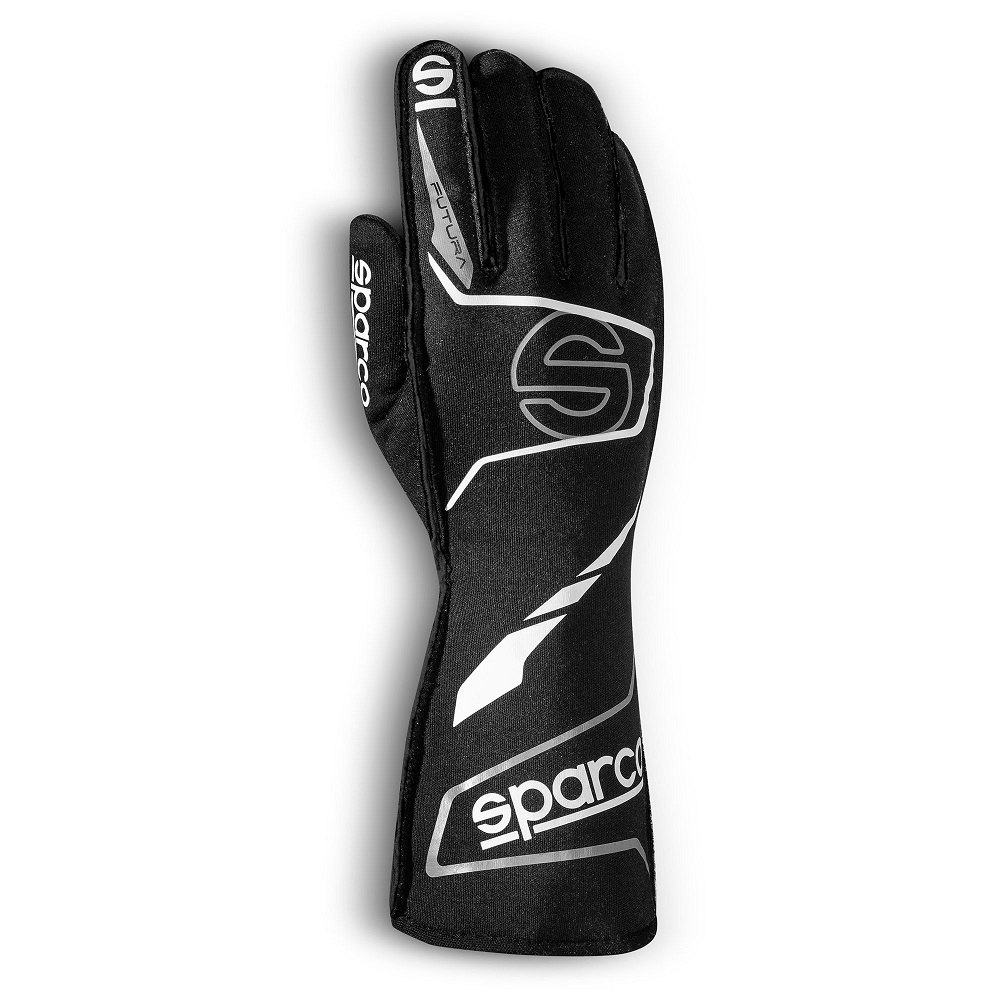 SPARCO FUTURA Перчатки для автоспорта, FIA 8856-2018, черные c белым, р-р 11