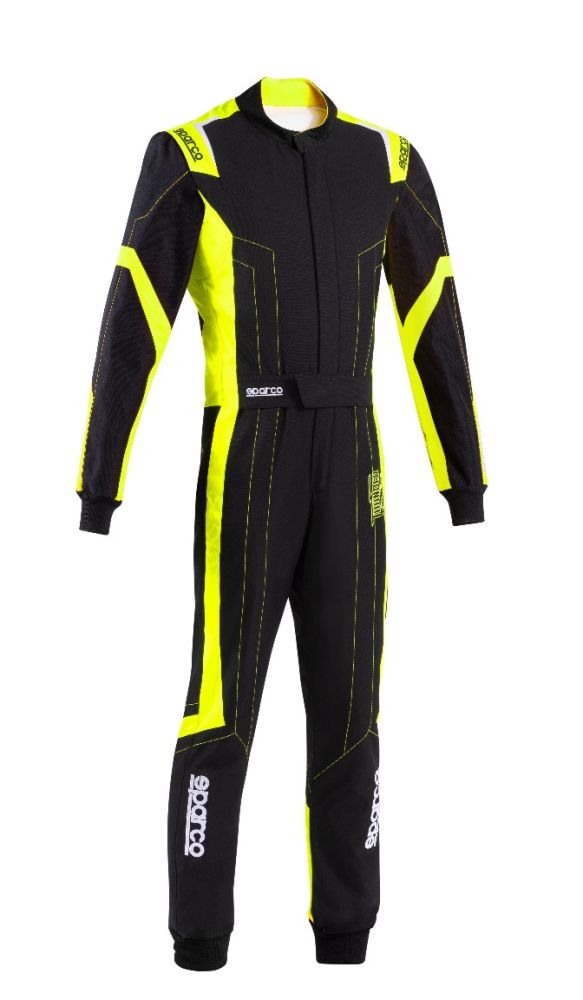 SPARCO THUNDER ADVANCED Комбинезон для картинга, FIA 8877-2022 чёрный c жёлтым, р-р L