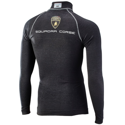 OMP ONE LAMBORGHINI Футболка для автоспорта, огнеупорная, FIA 8856-2000, Nomex, чёрный, р-р M/L OMP ONE LAMBORGHINI Футболка для автоспорта, огнеупорная, FIA 8856-2000, Nomex, чёрный, р-р M/L