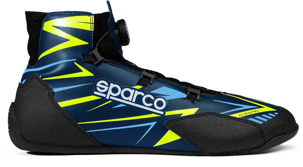 SPARCO K-RAPID Ботинки для картинга, FIA 8877-2022. синие с жёлтым, р-р 38