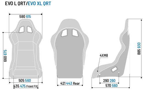 SPARCO EVO XL QRT Сиденье для автоспорта, FIA 8855-1999, черное, вес 7,7 кг, размер XL SPARCO EVO XL QRT Сиденье для автоспорта, FIA 8855-1999, черное, вес 7,7 кг, размер XL