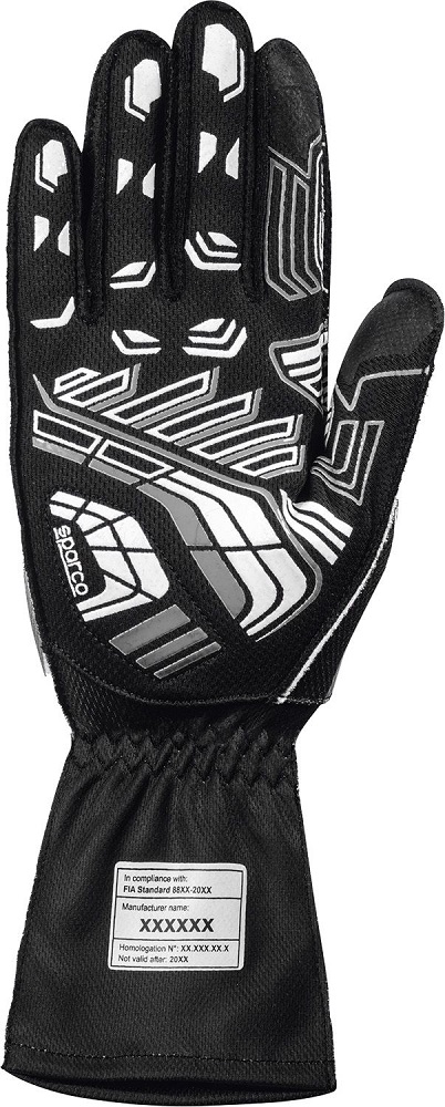 SPARCO K-ARROW+ Перчатки для картинга FIA 8877-2022, черные с серым, р-р 11