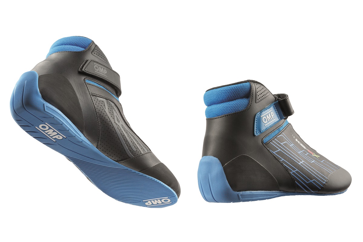 OMP KS-2X Ботинки для картинга, FIA 8877-2022, чёрные с голубым, р-р 36
