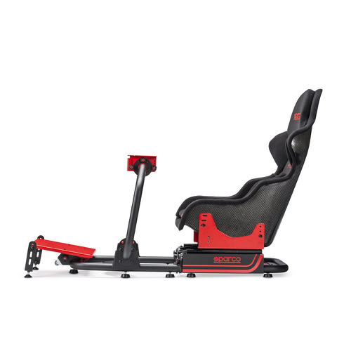 SPARCO Игровой симулятор (кресло+каркас) EVOLVE - C с карбоновым сиденьем, красно-черный, комплект SPARCO Игровой симулятор (кресло+каркас) EVOLVE - C с карбоновым сиденьем, красно-черный, комплект