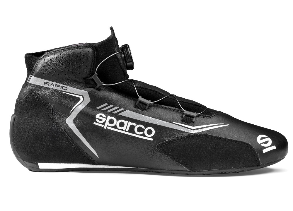 SPARCO RAPID Ботинки для автоспорта, FIA 8856-2018, чёрные с серым, р-р 40